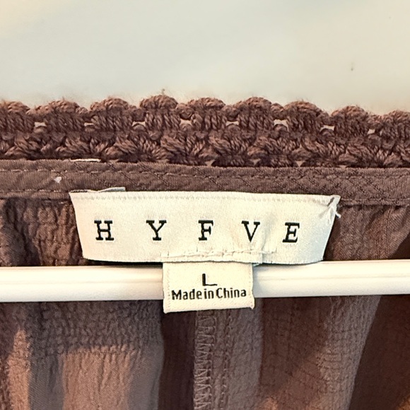 HYFVE Chocolate Brown Cropped Blouse - Picture 2 of 3